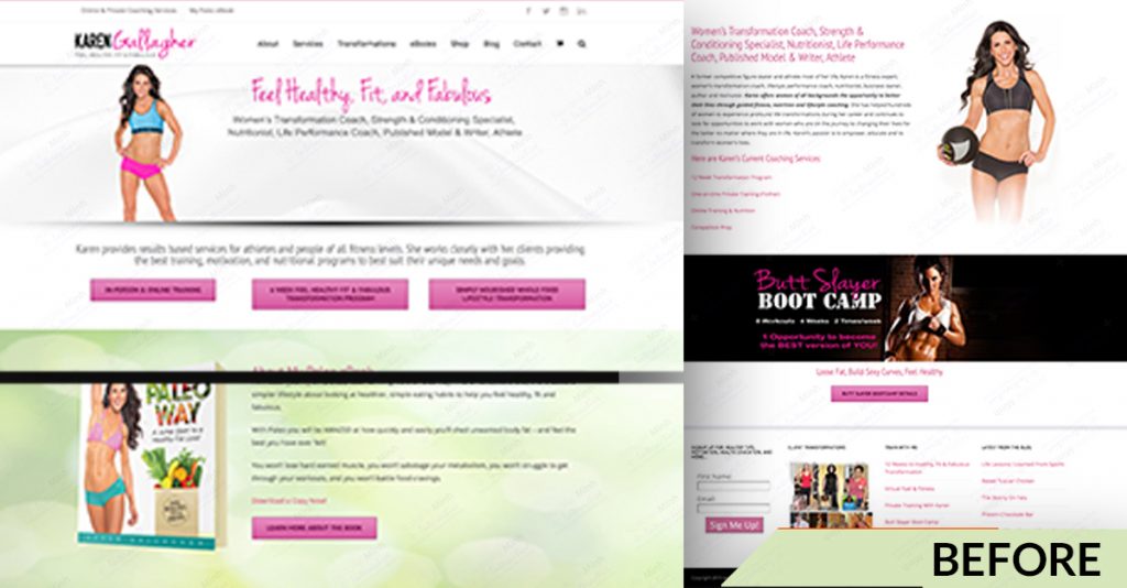 Karen Gallagher Fitness Website Design