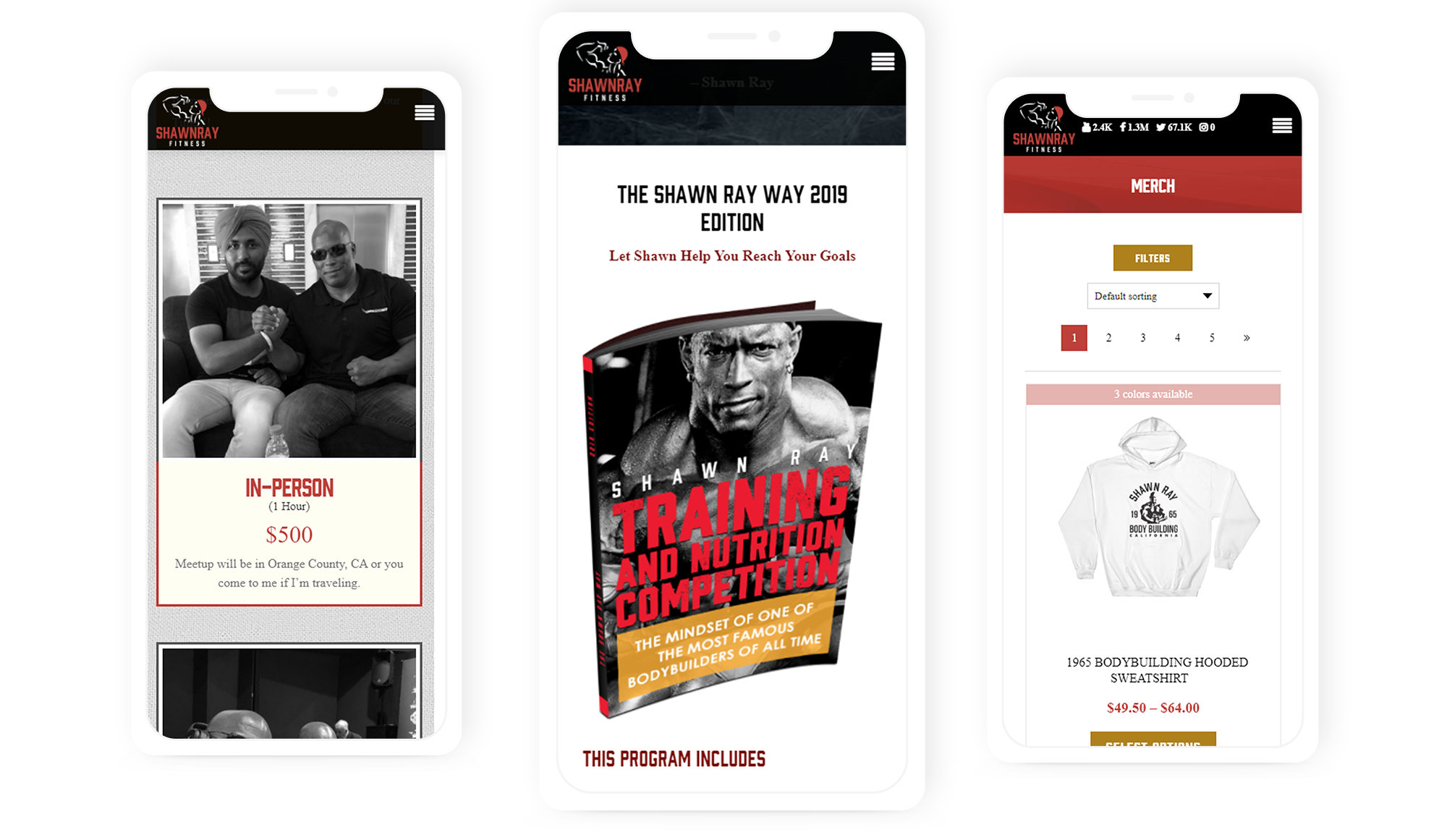 Mobile Mockup Shawn Ray Fitness